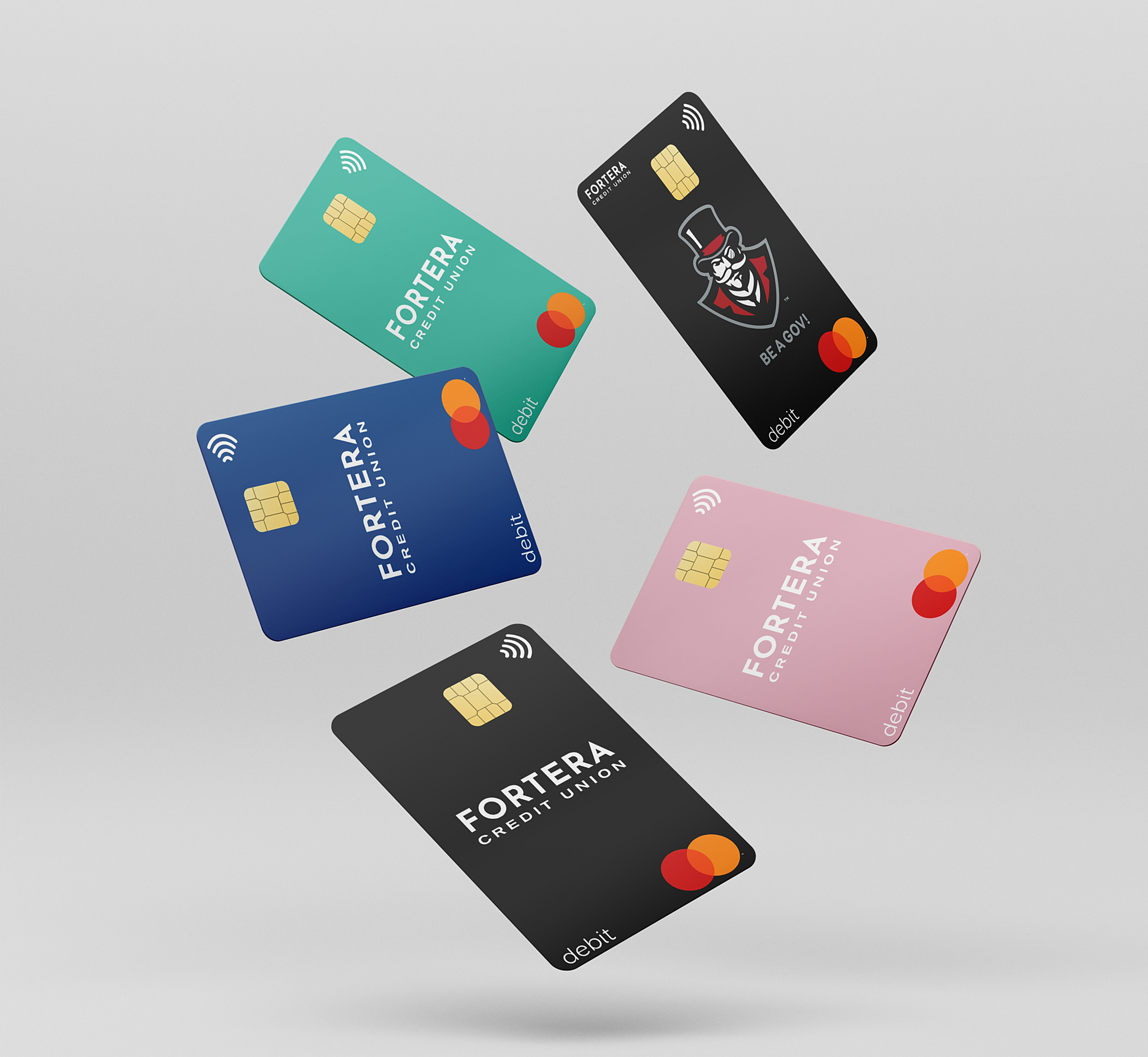 Multiple floating debit cards