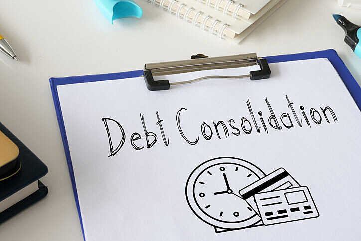 Debt consolidation graphic