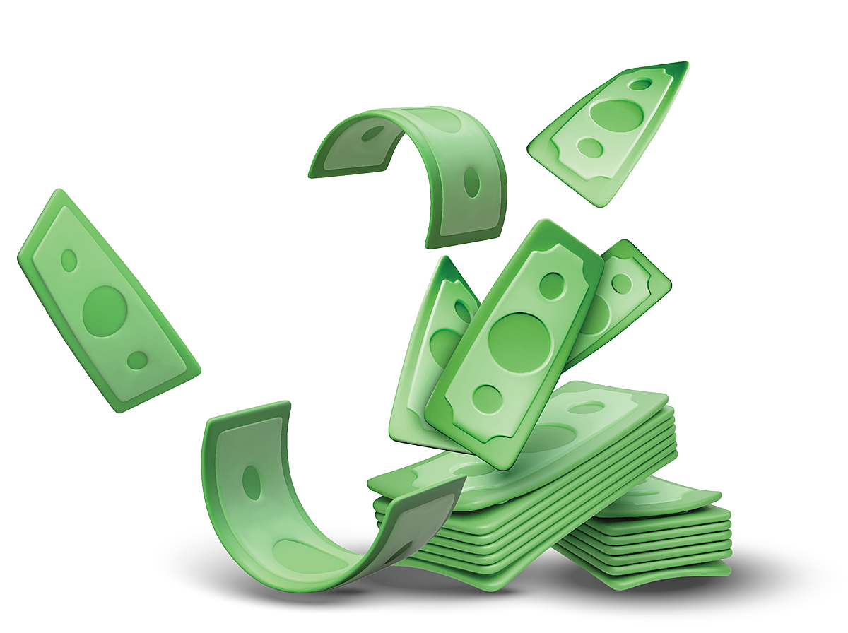 Savings cash graphic